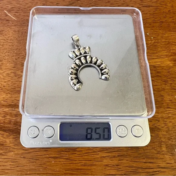 Sterling Silver Naja PendantSolid BackClassic Southwestern Design